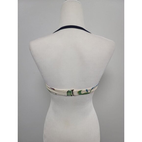 TORY BURCH Women Underwire Bandeau Print White Petite Small - Picture 4 of 11